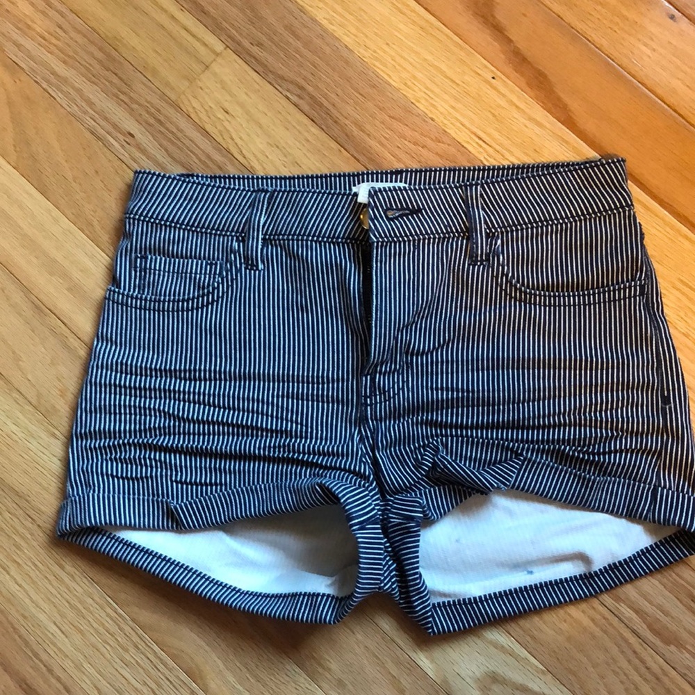 H&M Blue and White Pin Stripe Shorts